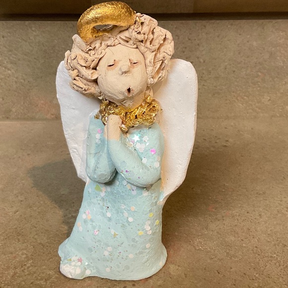 Fabulous MONI blue sparkle angel.Mint condition 6.5” x3.5”.Beautiful.